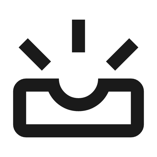 Upcoming outline icon, outline style, from Material Symbols