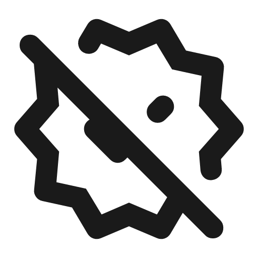 Verified off outline rounded icon, rounded style, from Material Symbols