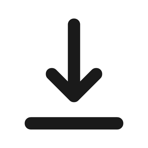 Vertical align bottom rounded icon, rounded style, from Material Symbols