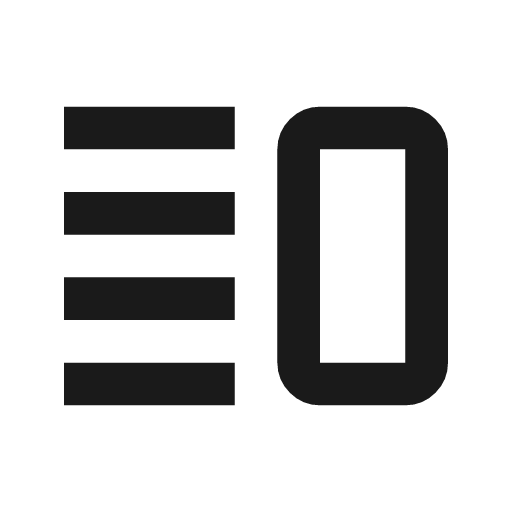Vertical split outline icon, outline style, from Material Symbols