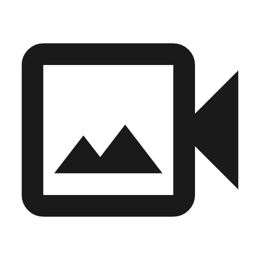 Video camera back outline icon, outline style, from Material Symbols