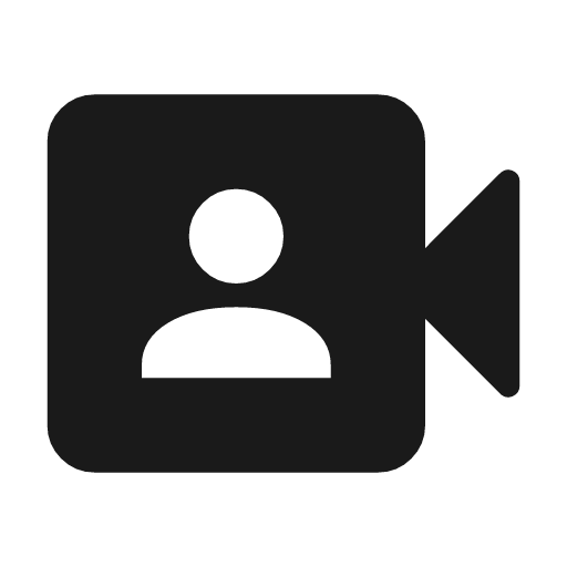 Video camera front rounded icon, rounded style, from Material Symbols