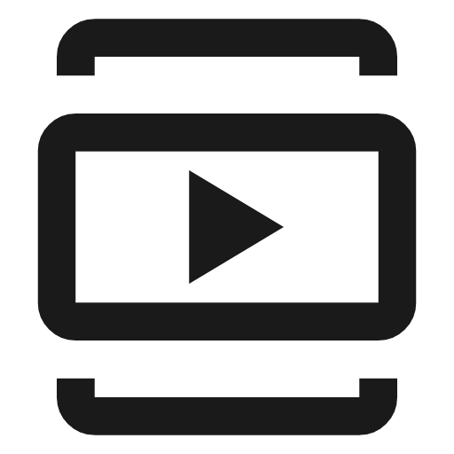 Video template outline icon, outline style, from Material Symbols