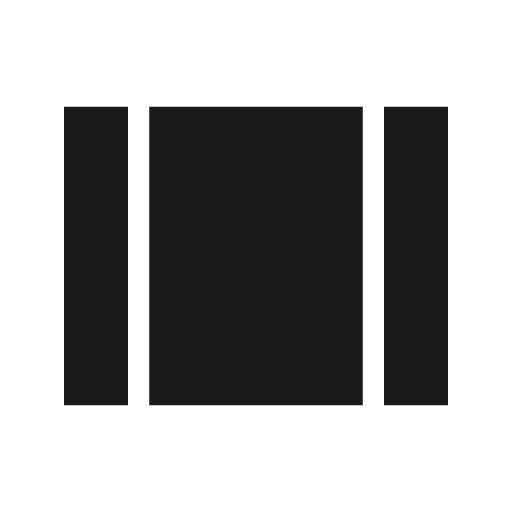 View array sharp icon, sharp-cornered style, from Material Symbols