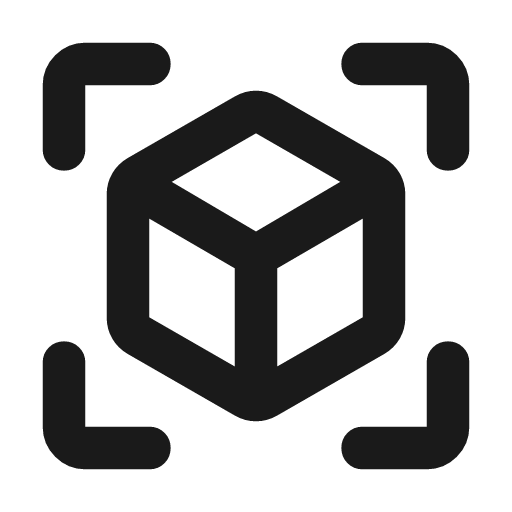 View in ar outline rounded icon, rounded style, from Material Symbols