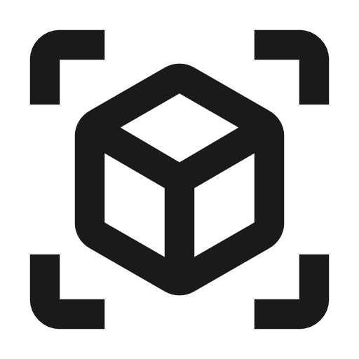 View in ar outline icon, outline style, from Material Symbols