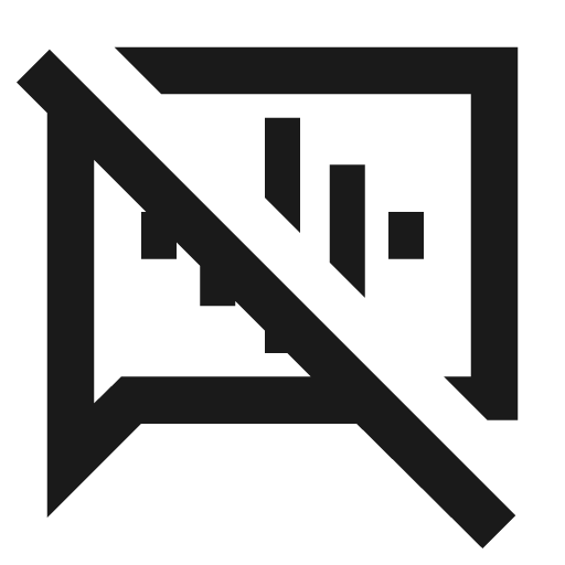 Voice chat off outline sharp icon, sharp-cornered style, from Material Symbols