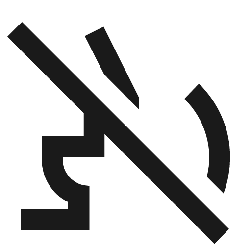 Voice selection off sharp icon, sharp-cornered style, from Material Symbols