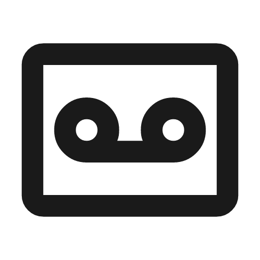 Voicemail 2 outline icon, outline style, from Material Symbols