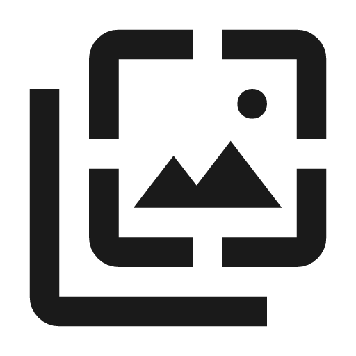 Wallpaper slideshow icon, solid style, from Material Symbols
