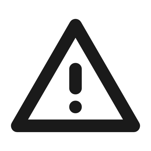 Warning outline rounded icon, rounded style, from Material Symbols