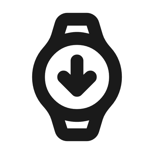 Watch arrow down outline rounded icon, rounded style, from Material Symbols