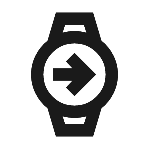 Watch arrow outline icon, outline style, from Material Symbols