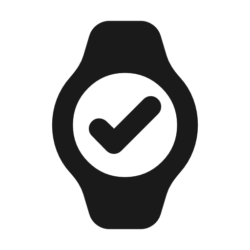 Watch check rounded icon, rounded style, from Material Symbols