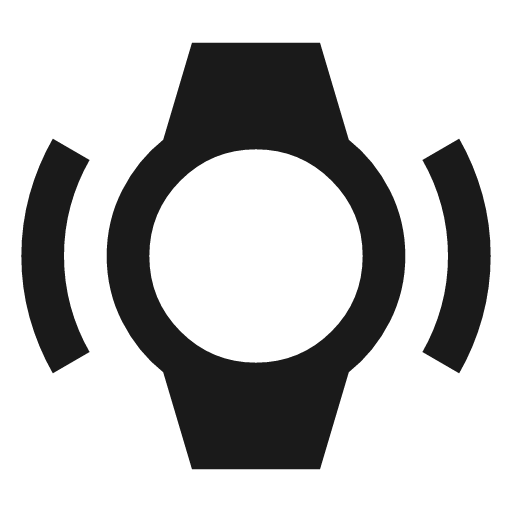 Watch vibration icon, solid style, from Material Symbols