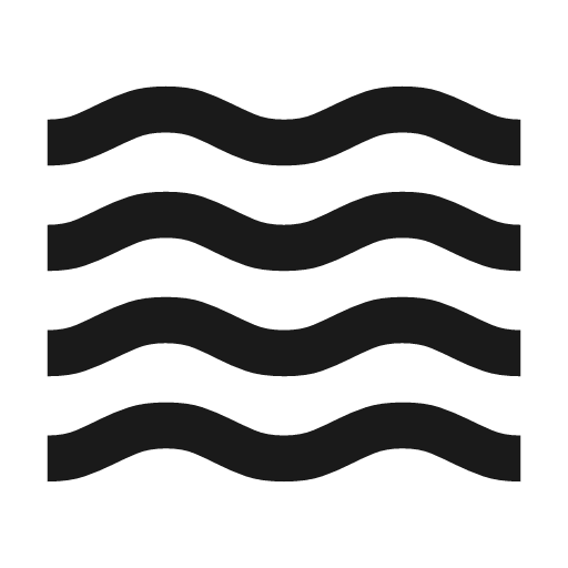 Waves icon, solid style, from Material Symbols