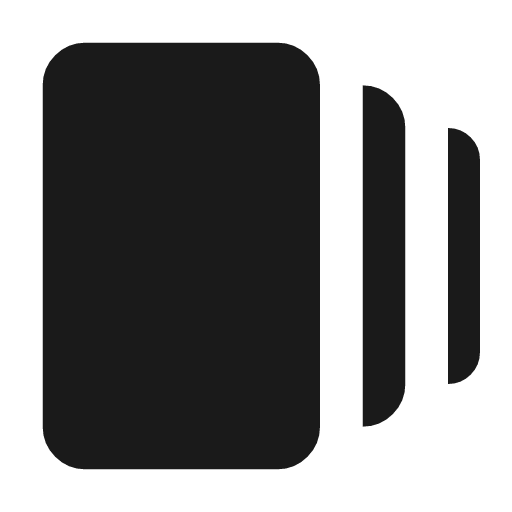 Web stories icon, solid style, from Material Symbols