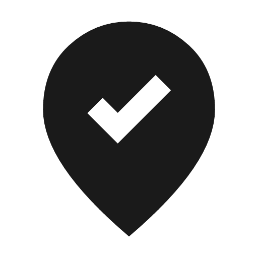 Where to vote icon, solid style, from Material Symbols