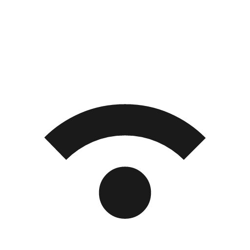 Wifi 2 bar icon, solid style, from Material Symbols
