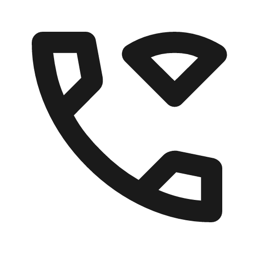 Wifi calling outline rounded icon, rounded style, from Material Symbols