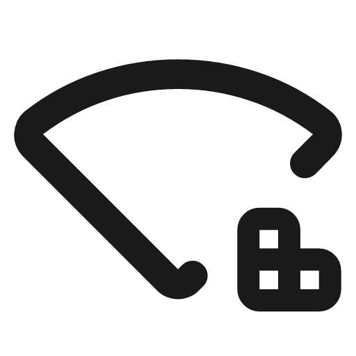 Wifi proxy outline rounded icon, rounded style, from Material Symbols