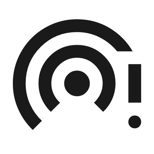 Wifi tethering error icon, solid style, from Material Symbols