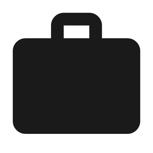 Work icon, solid style, from Material Symbols