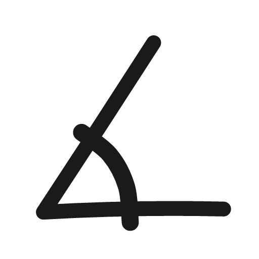 Angle icon, line style, from Matita