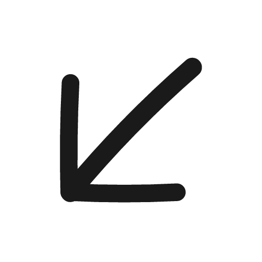 Arrow down left icon, line style, from Matita