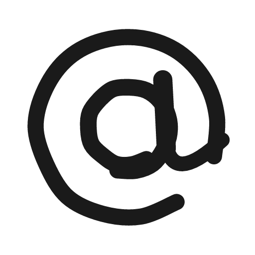 At sign icon, line style, from Matita