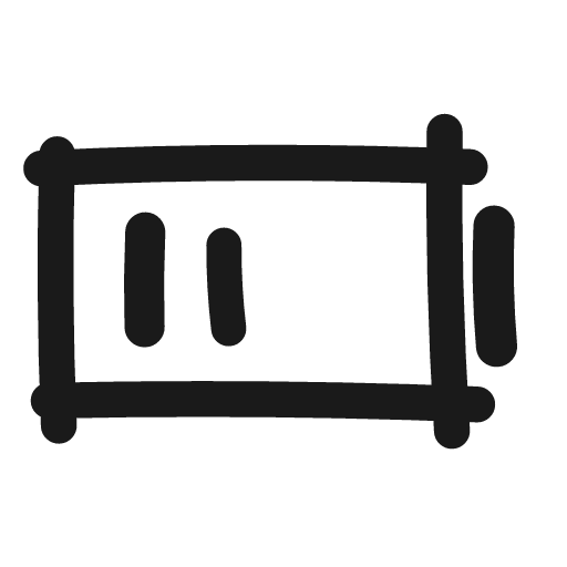 Battery icon, line style, from Matita
