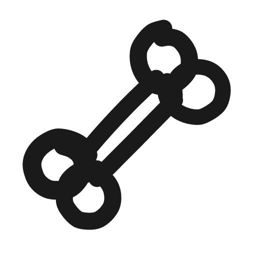 Bone icon, line style, from Matita