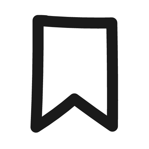 Bookmark icon, line style, from Matita