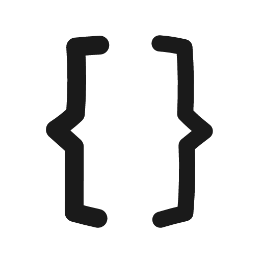 Braces icon, line style, from Matita