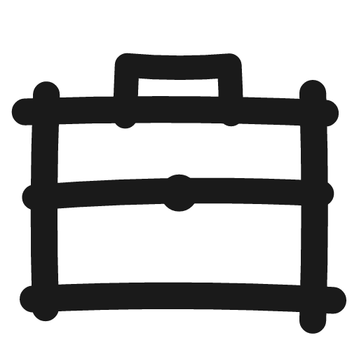 Briefcase icon, line style, from Matita