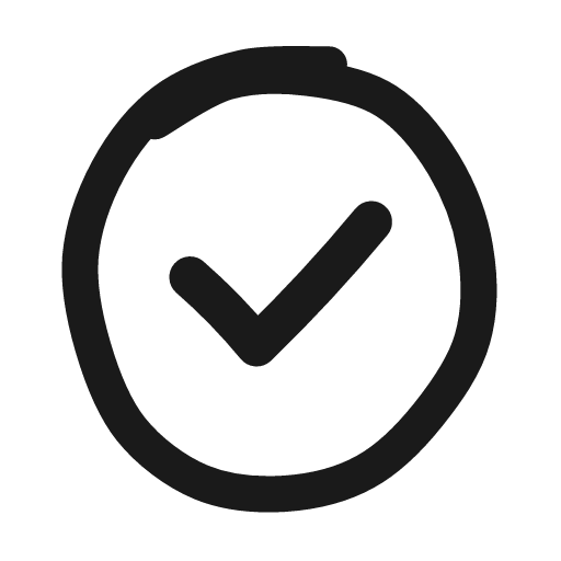 Circle check icon, line style, from Matita