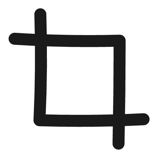 Crop icon, line style, from Matita