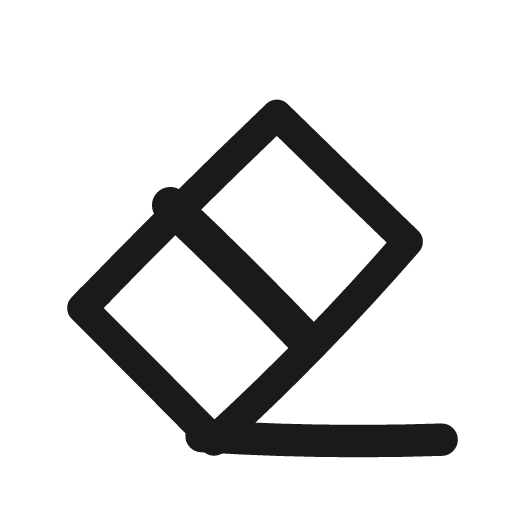 Eraser icon, line style, from Matita