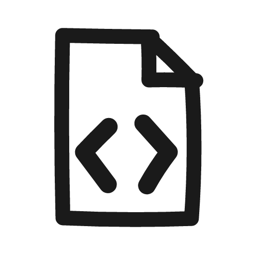 File code icon, line style, from Matita