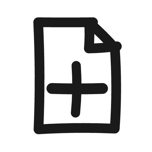File plus icon, line style, from Matita