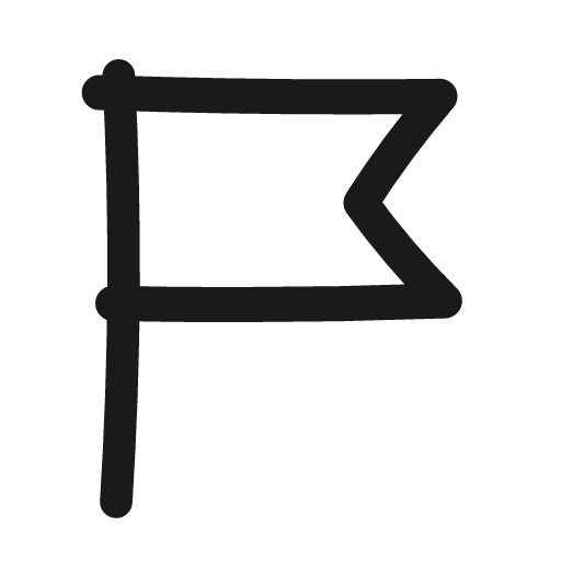 Flag icon, line style, from Matita