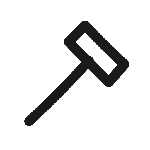 Hammer icon, line style, from Matita