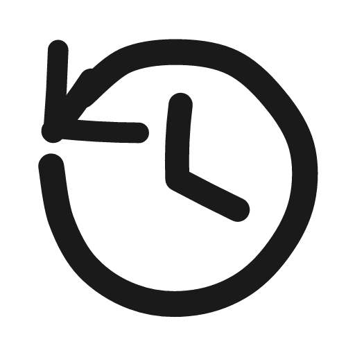 History icon, line style, from Matita