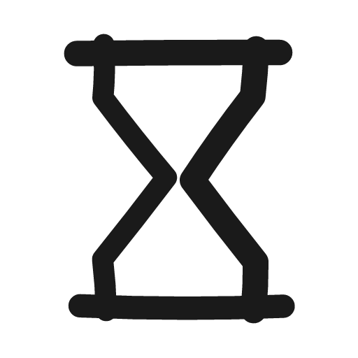 Hourglass icon, line style, from Matita
