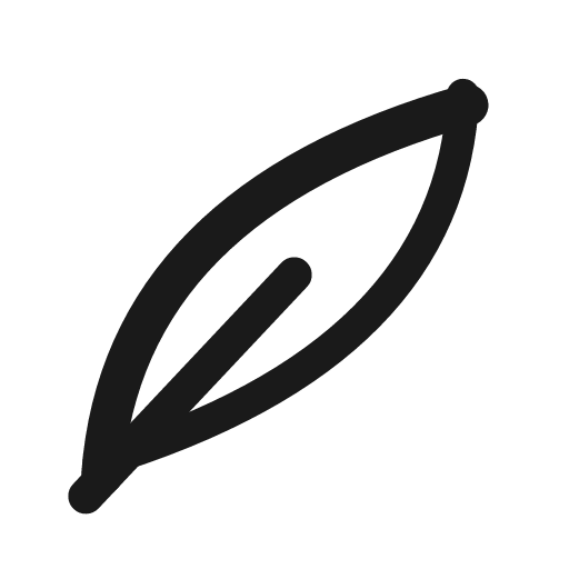 Leaf icon, line style, from Matita
