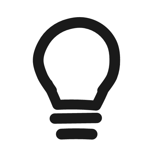 Lightbulb icon, line style, from Matita