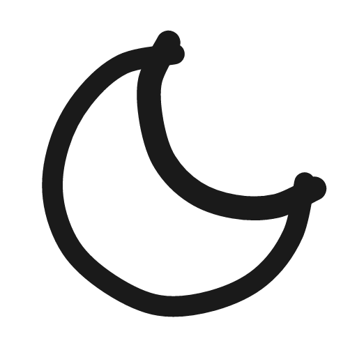 Moon icon, line style, from Matita