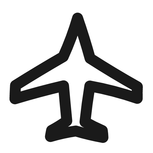 Plane icon, line style, from Matita