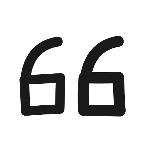 Quote icon, line style, from Matita
