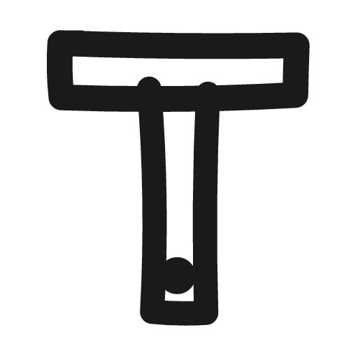 T square icon, line style, from Matita